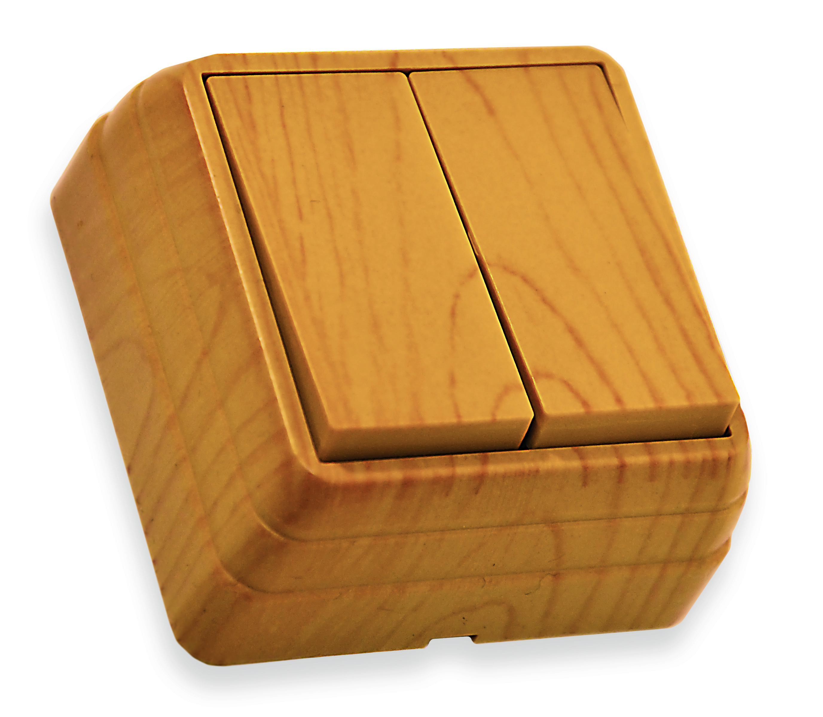 Вимикач 2 кл, 10А, BRON, Mutlusan, дуб, (2160 302 0258)