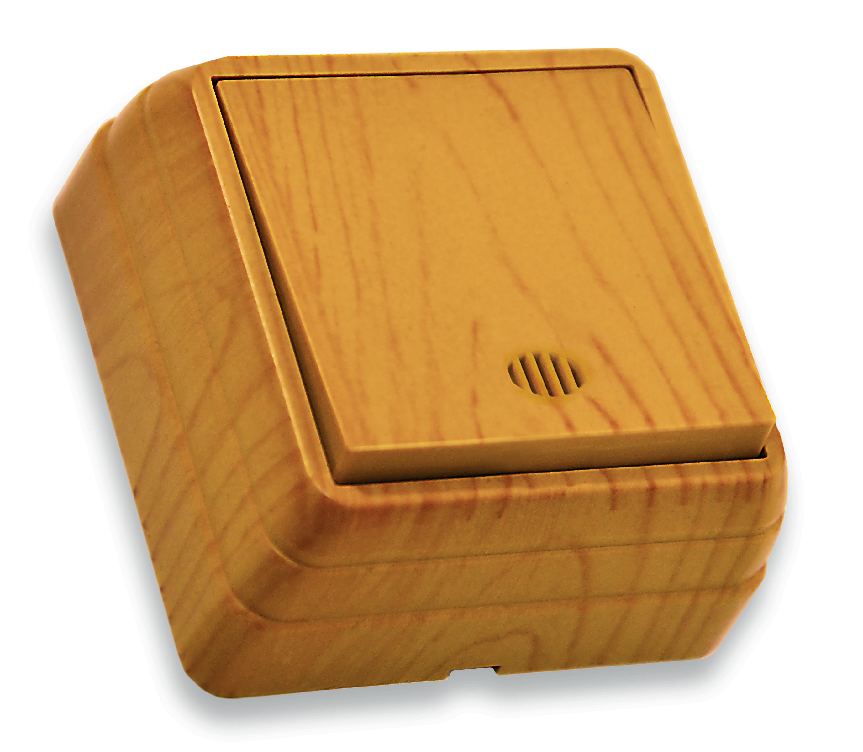 Вимикач 1 кл, 10А, з світловим індикатором, BRON, Mutlusan, дуб, (2160 315 0258)