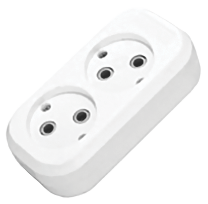 Колодка б/з, 2 гнізда, 10А, MARSO