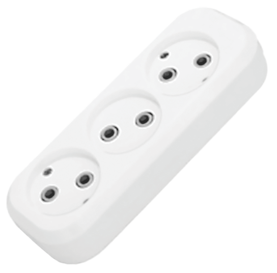 Колодка б/з, 3 гнізда, 10А, MARSO