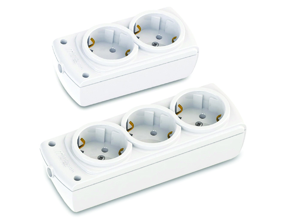 Колодка з/з, 2 гнізда, 16А, Olimpia, Mutlusan  (001 171 210001 00 00)