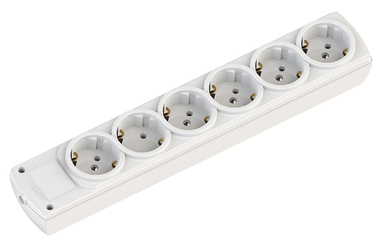 Колодка з/з, 6 гнізд, 16А, Olimpia, Mutlusan  (001 171 610001 00 00)