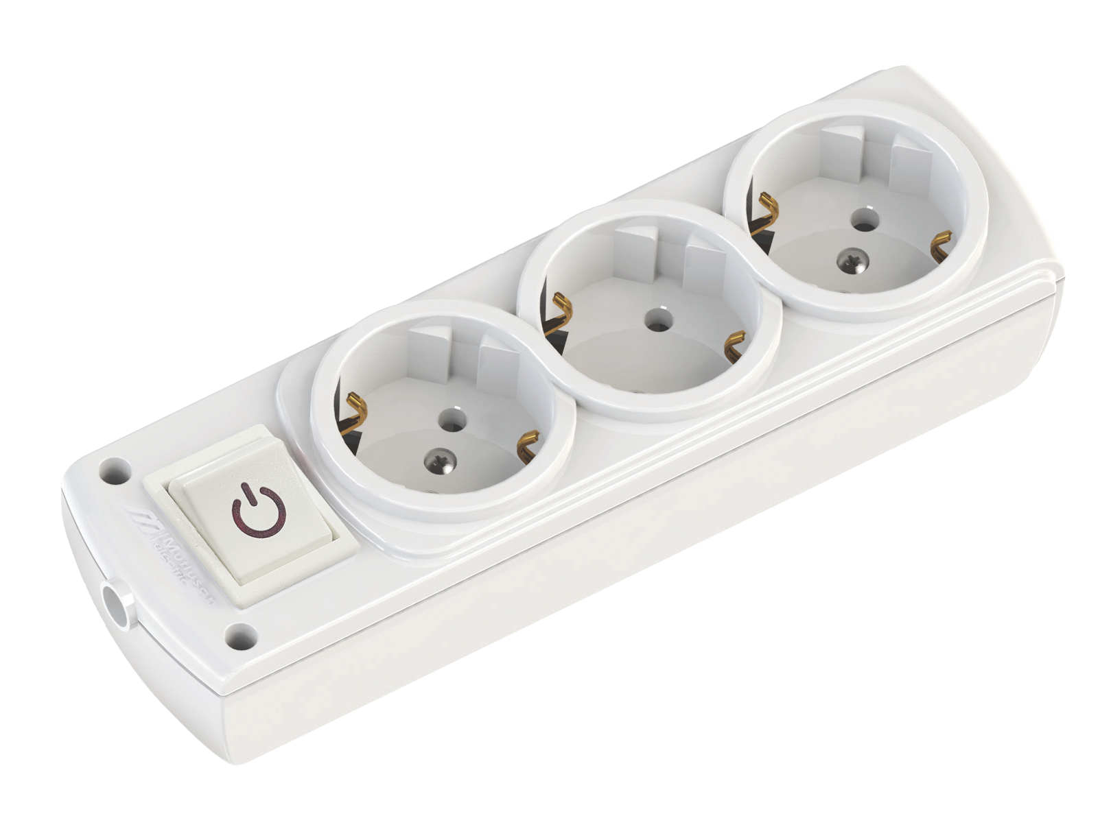 Колодка з/з, 3 гнізда, з вимикачем, 16А, Olimpia, Mutlusan  (001 171 320001 00 00)