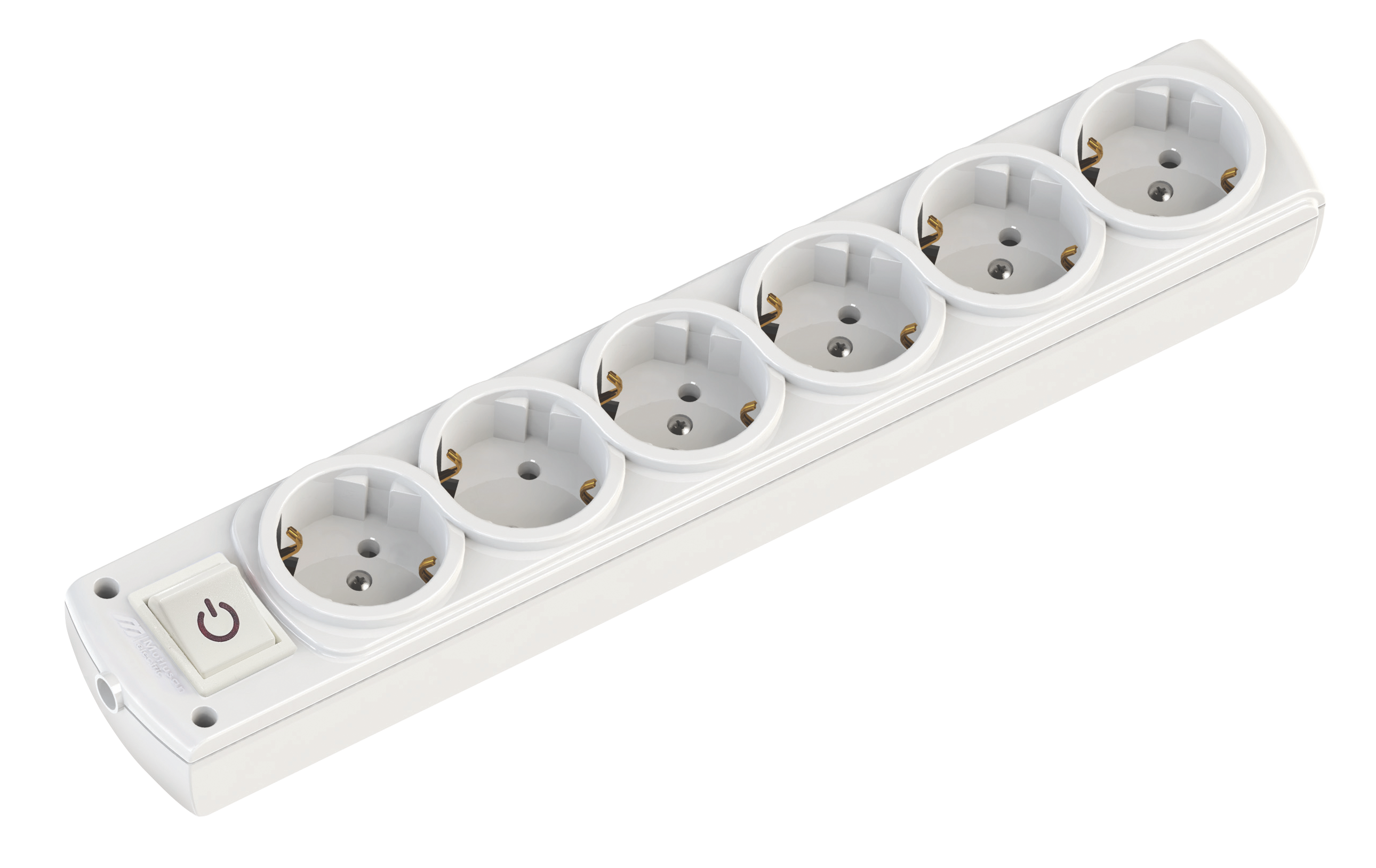 Колодка з/з, 6 гнізд, з вимикачем, 16А, Olimpia, Mutlusan  (001 171 610002 00 00)