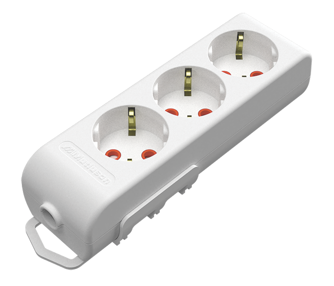 Колодка з/з, 3 гнізда, зі шторками, 16А, Ri-tech, Mutlusan (001 175 310001 00 00)