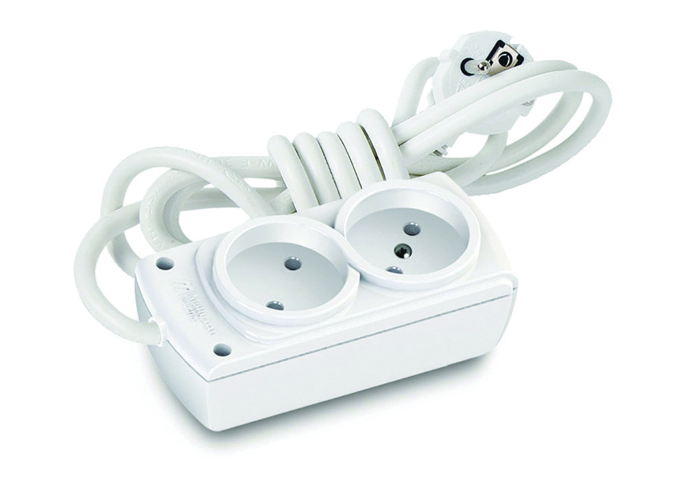 Подовжувач б/з, 2 гнізда, 2м, 10А, Olimpia, Mutlusan  (001 171 290002 02 00)