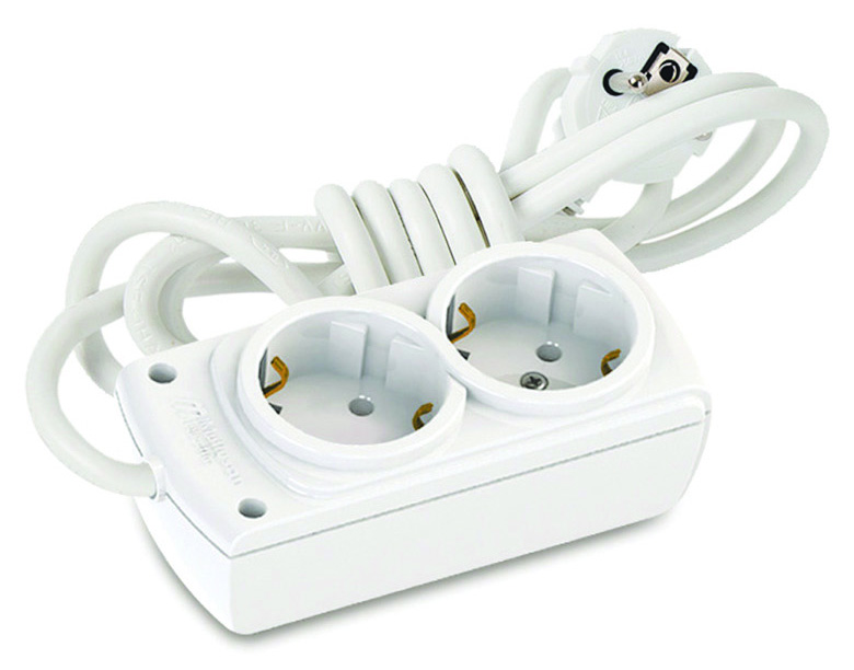 Подовжувач з/з, 2 гнізда, 2м, 16А, Olimpia, Mutlusan  (001 171 210002 02 00)