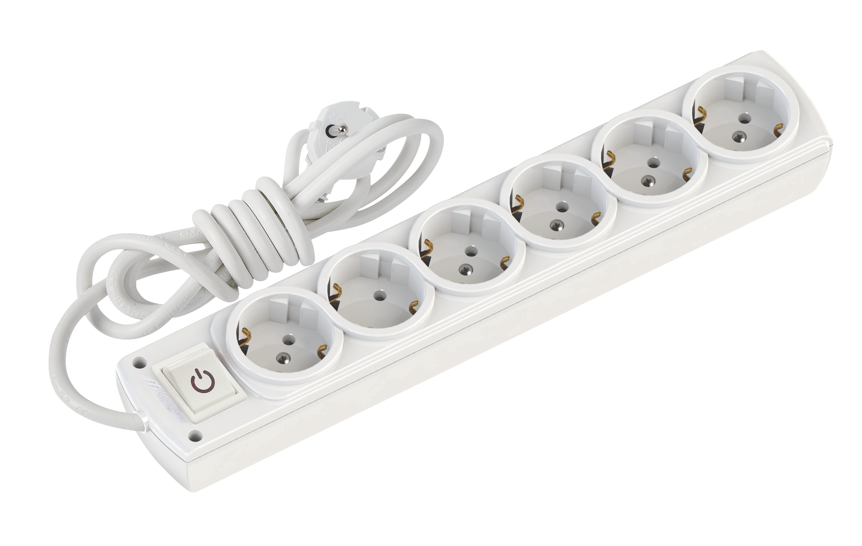 Подовжувач з/з, 6 гнізд, 3м, з вимикачем, 16А, Olimpia, Mutlusan  (001 171 610002 03 00)