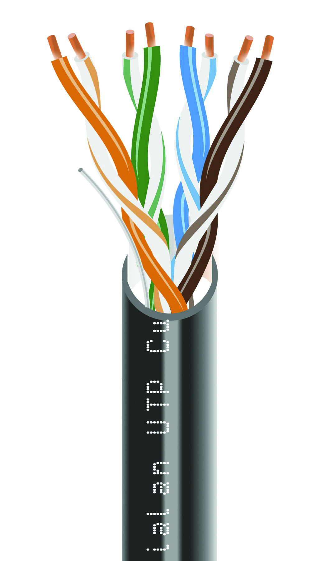 Кабель Dialan UTP Сat.5E 4PR CU 0.48 PE зовніш. (1м)