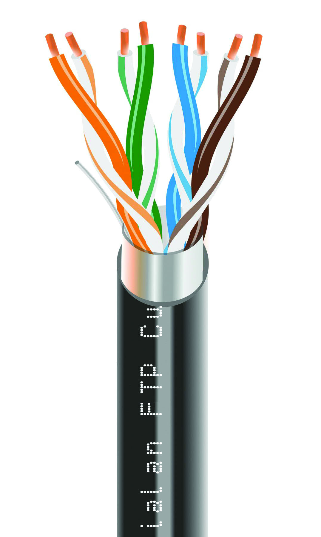 Кабель Dialan FTP Сat.5E 4PR CU 0.48 PE зовніш. (1м)