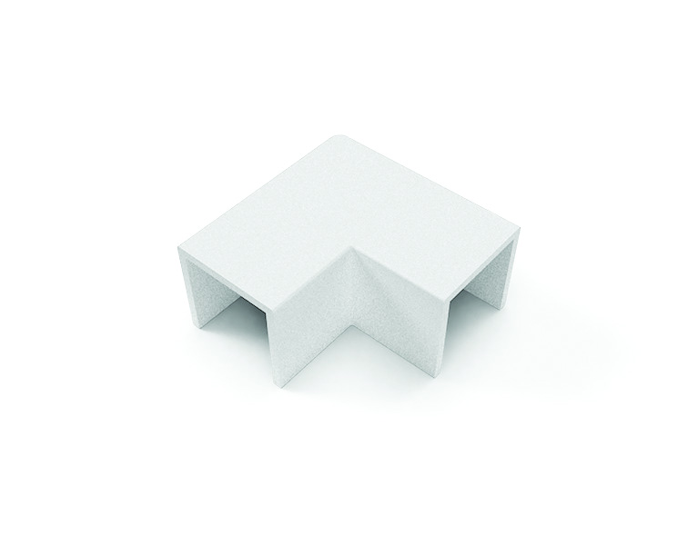 Кут плоский кабель-каналу 12X12мм, Mutlusan,(001 042 012012 00 00)