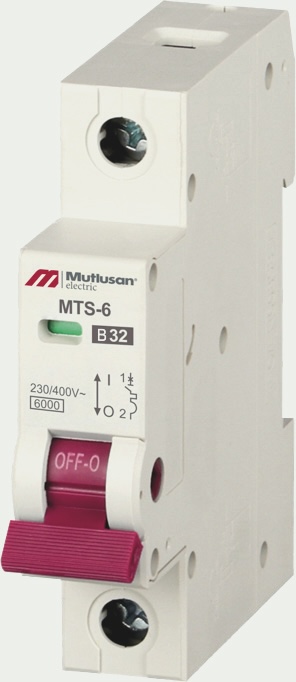 Авт. вимикач 6кА, 1Р, 6А "С" MTS06, Mutlusan