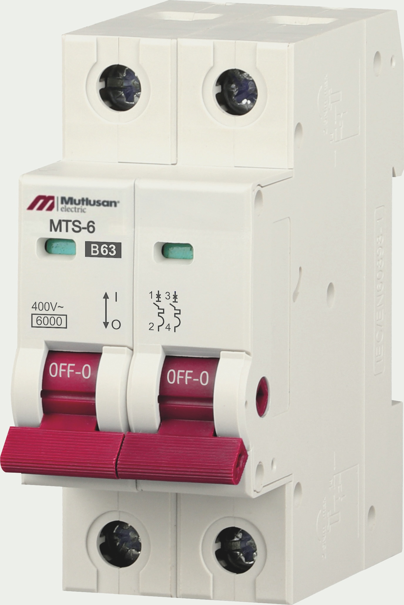 Авт. вимикач 6кА, 2Р, 6А "С" MTS06, Mutlusan