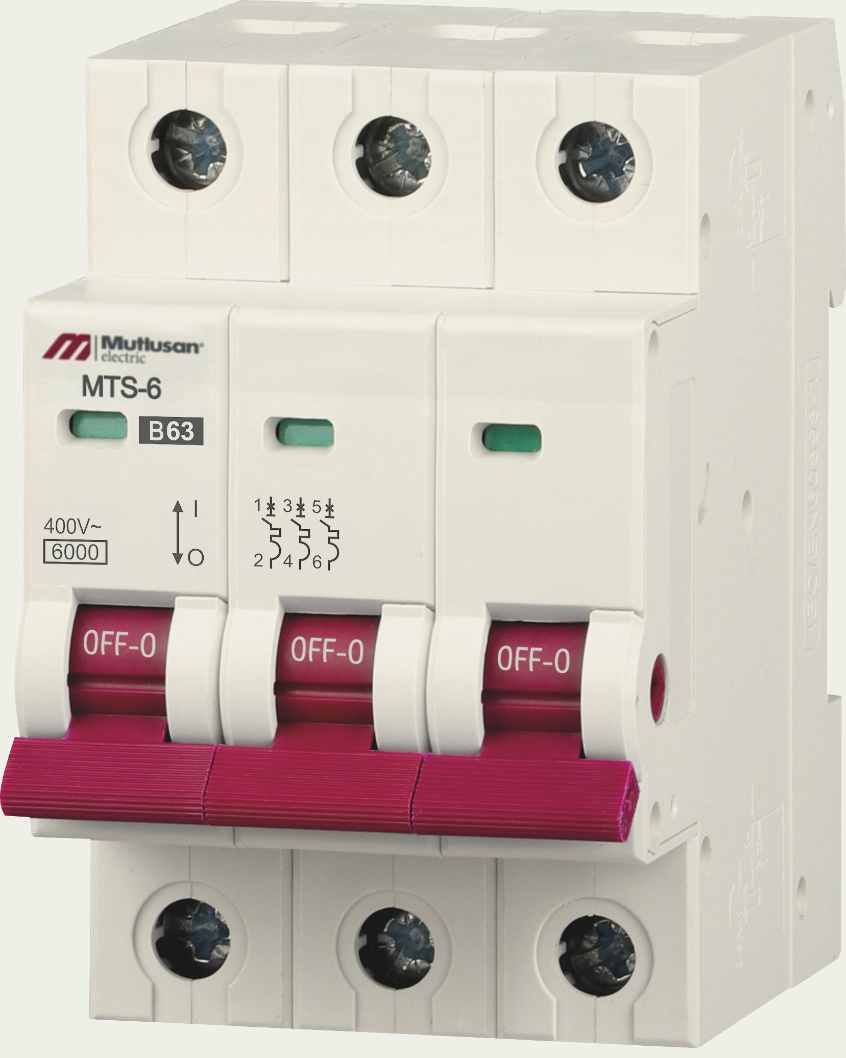 Авт. вимикач 6кА, 3Р, 4А "С" MTS06, Mutlusan