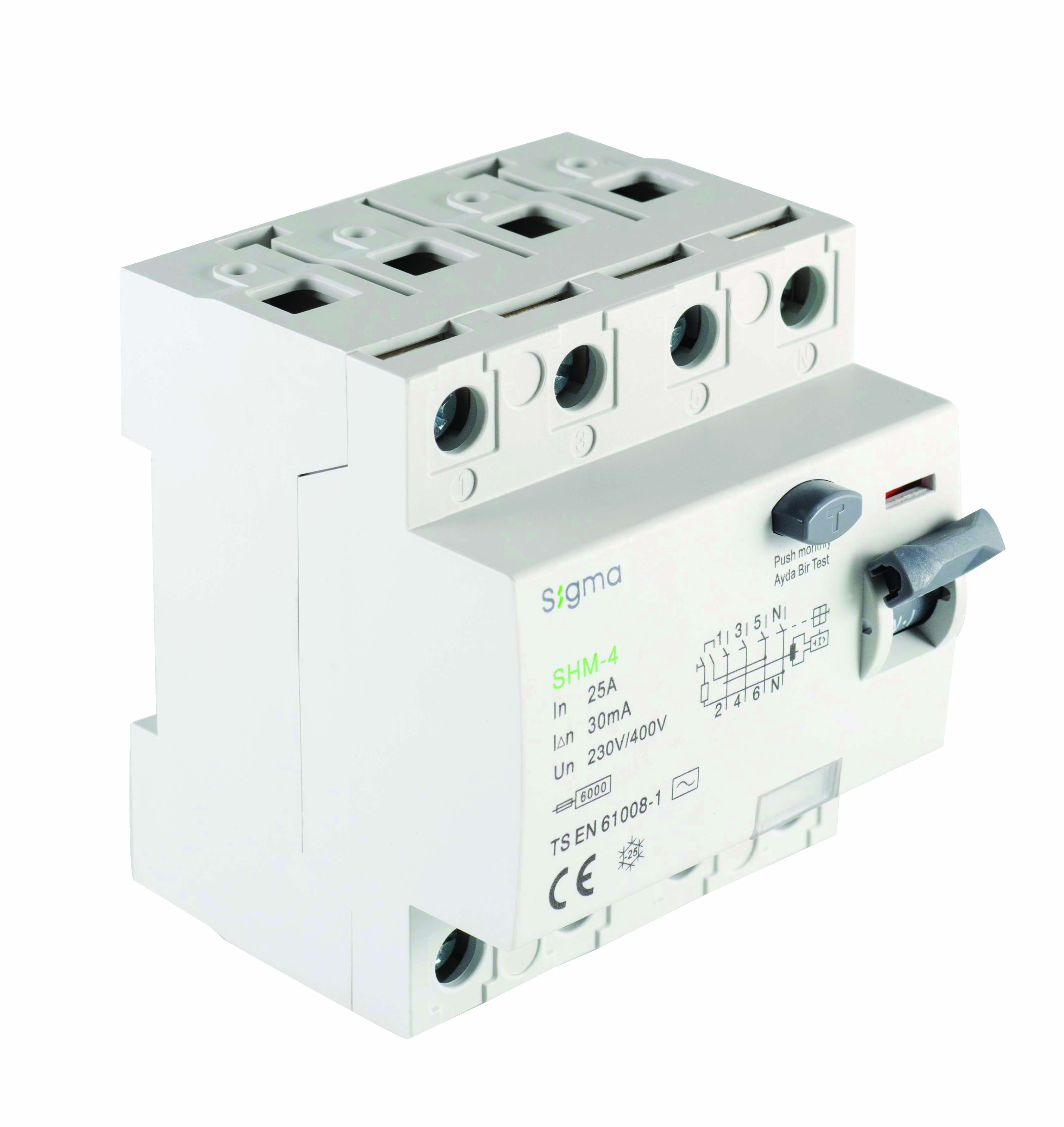 Диф. реле (ПЗВ) SIGMA 10кА, 4Р, 300мА, 25А "А" (SFM4025300)