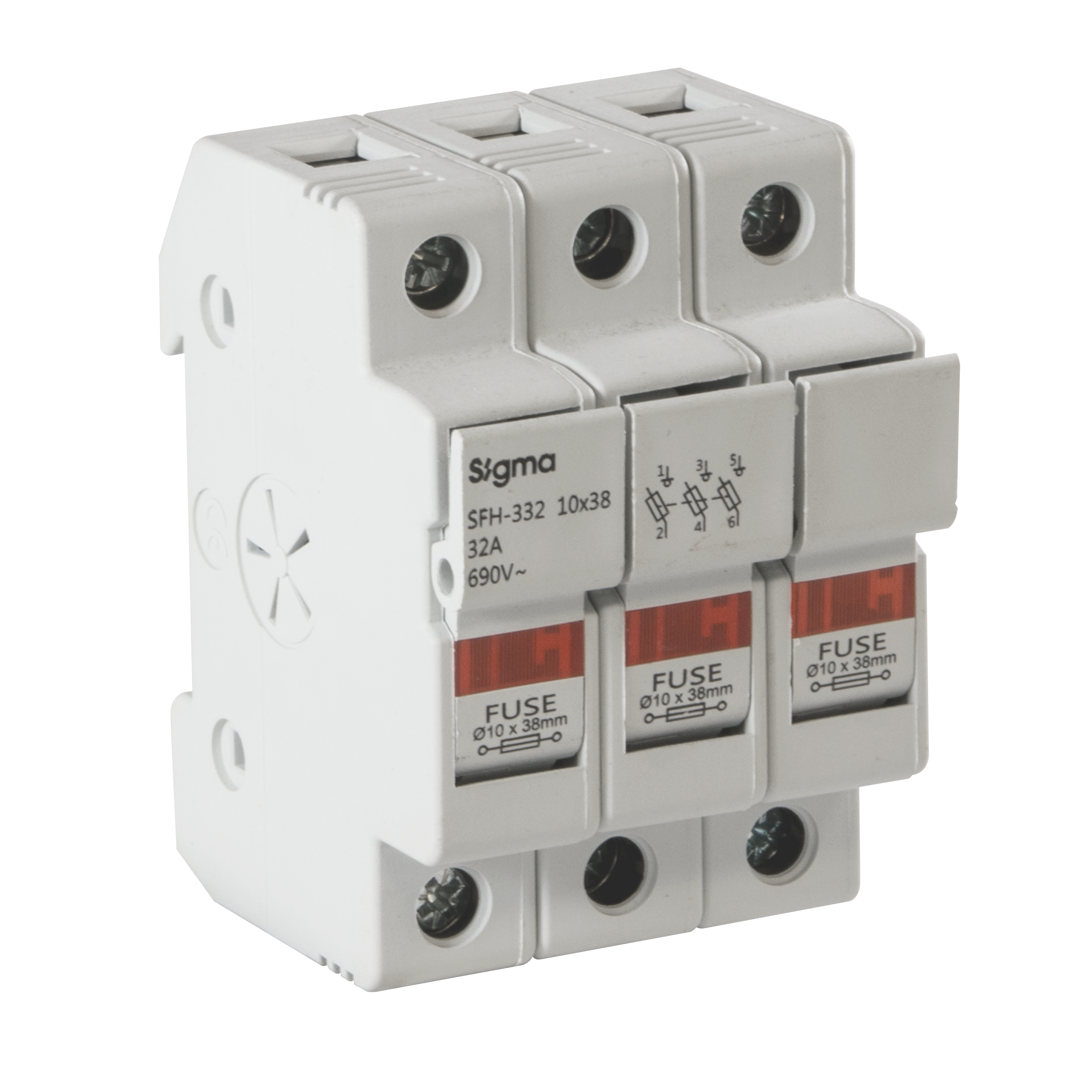 Тримач запобіжника плавкого SIGMA 3Р, 32А (SFH332)