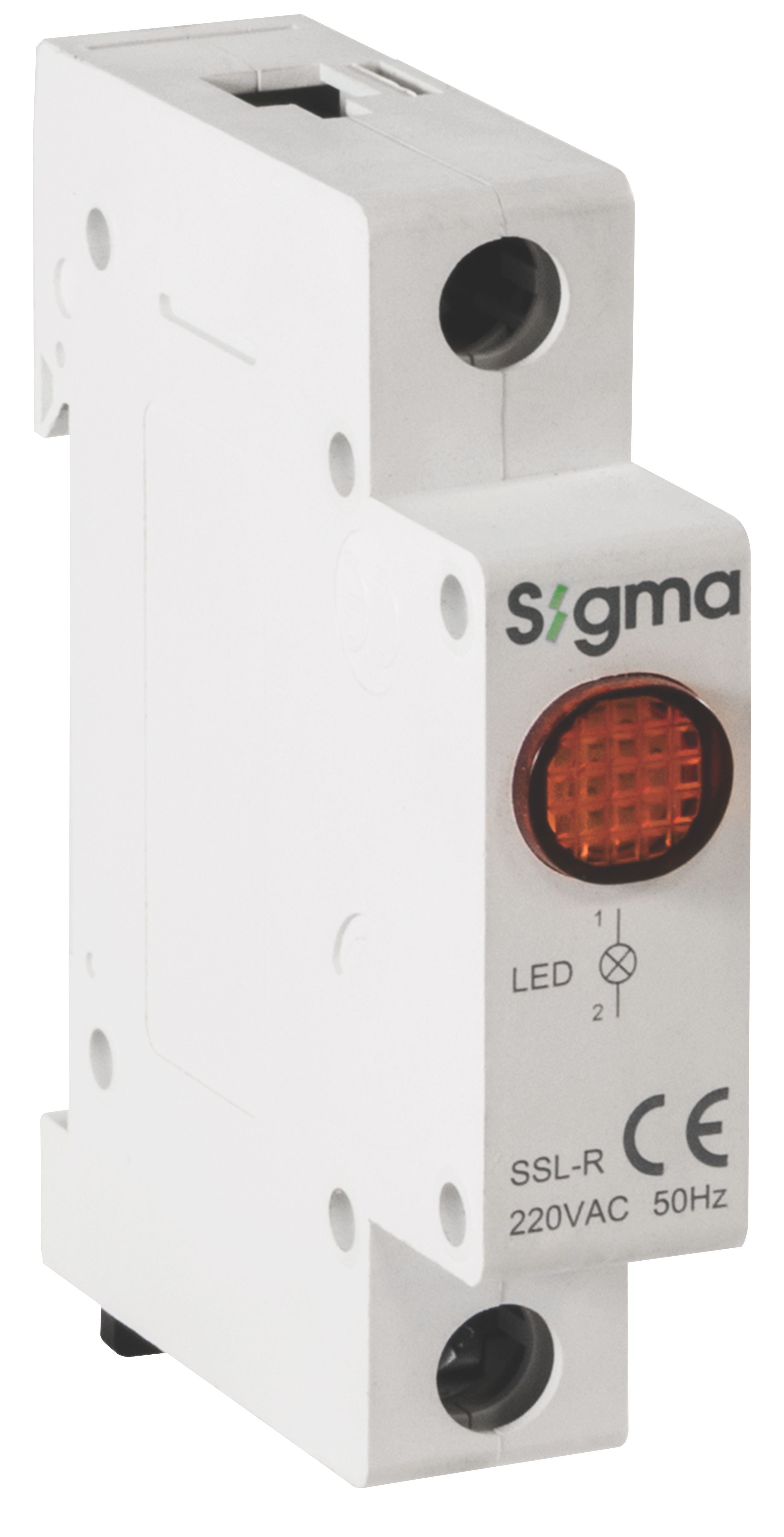 Індикатор світлосигнальний модульний SIGMA 220V AC, червоний (SSL-R220A)