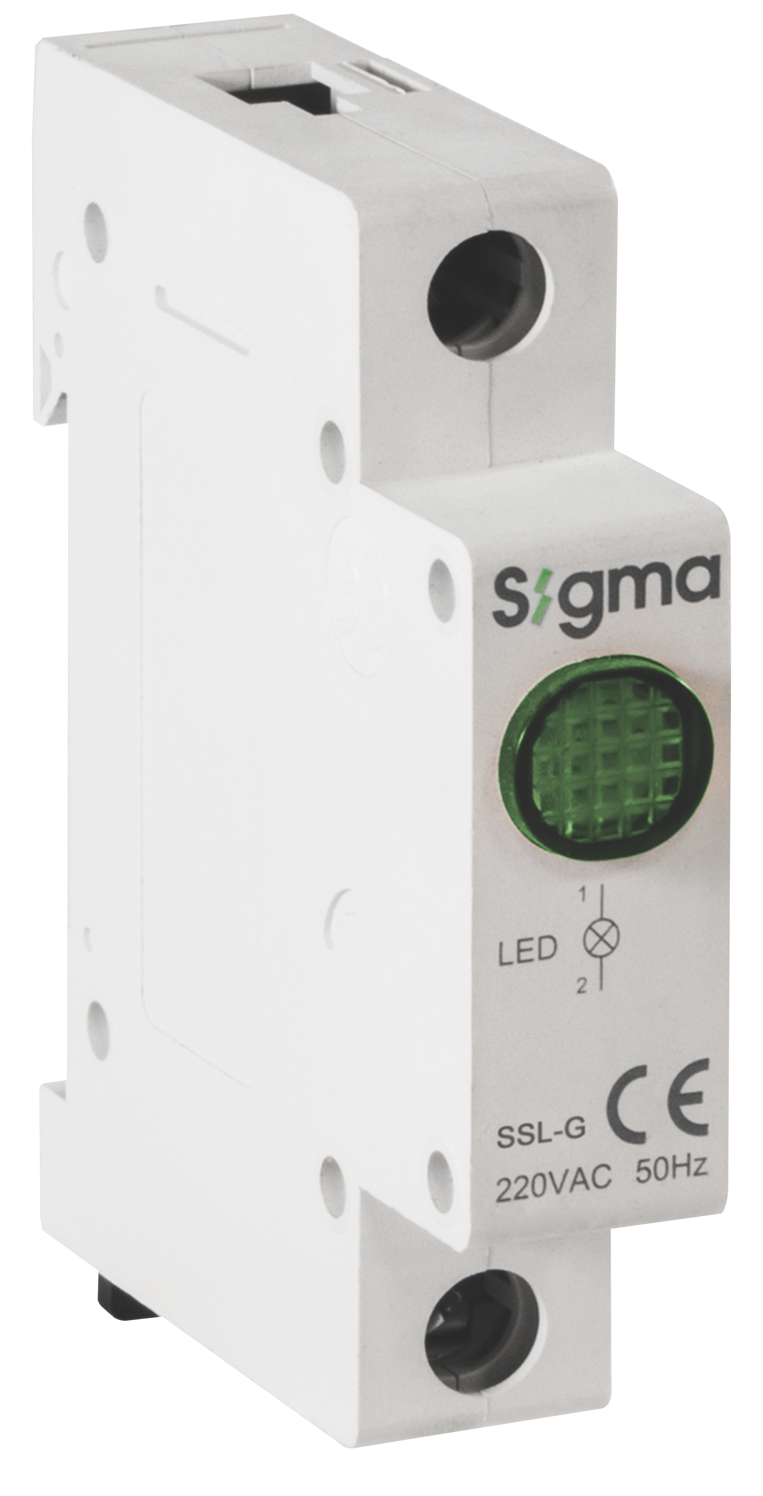 Індикатор світлосигнальний модульний SIGMA 220V AC, зелений (SSL-G220A)