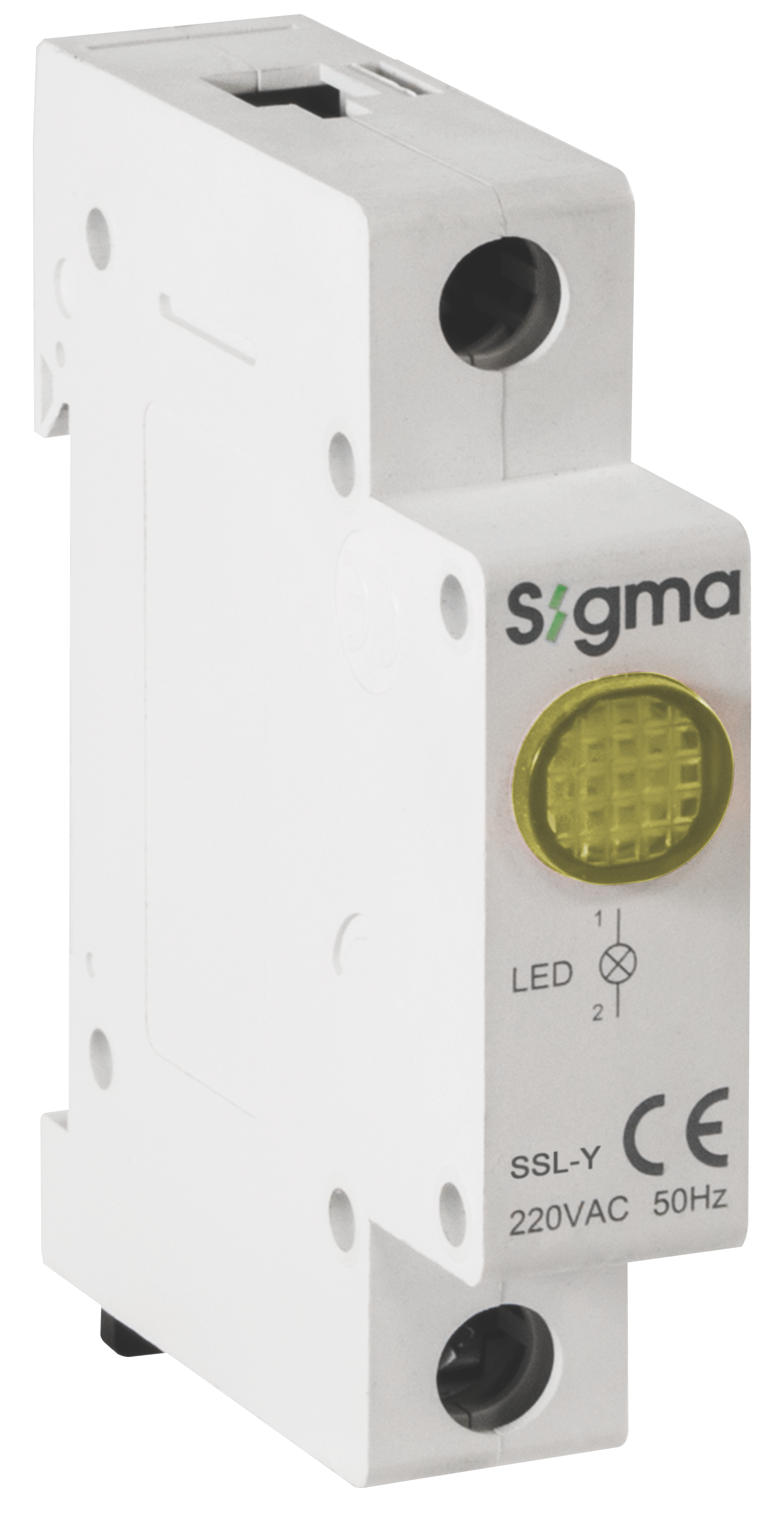 Індикатор світлосигнальний модульний SIGMA 220V AC, жовтий (SSL-Y220A)