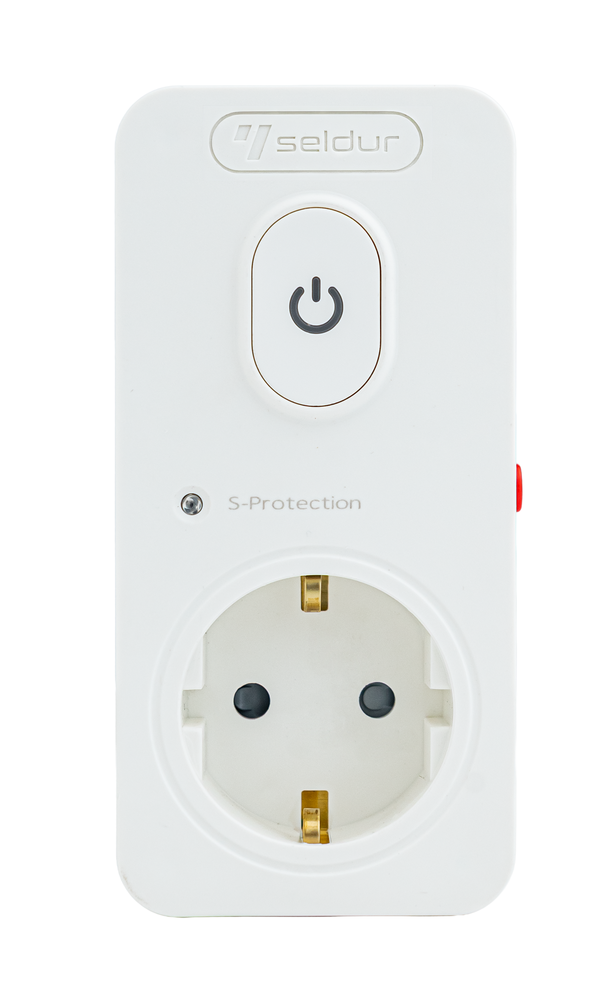 Реле напруги в розетку 16А, з індикатором, з вимикачем, SELDUR (E1TA33B), 230V