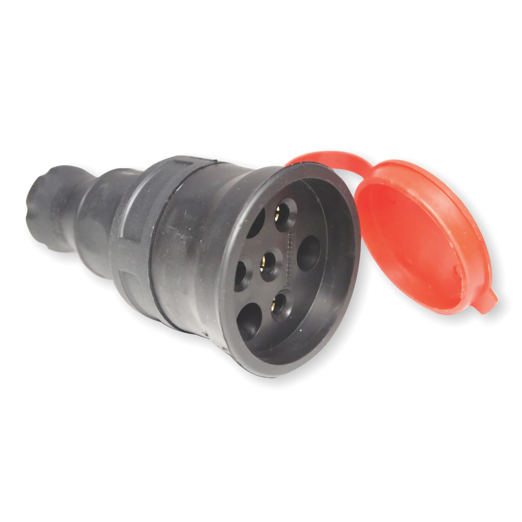 Розетка  силова трифазна переносна 25А, каучук, (IP44), Mutlusan (010 083 400031)