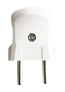 Вилка б/з, 10А, біла, MARSO