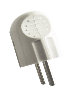 Вилка з/з, 10А, біла, MARSO