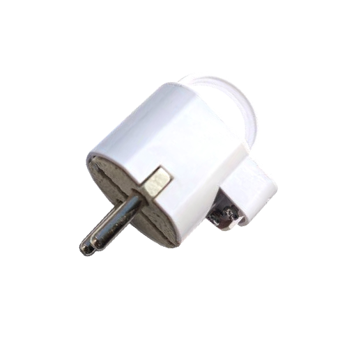 Вилка з/з, 16А, з ручкою, біла, MARSO