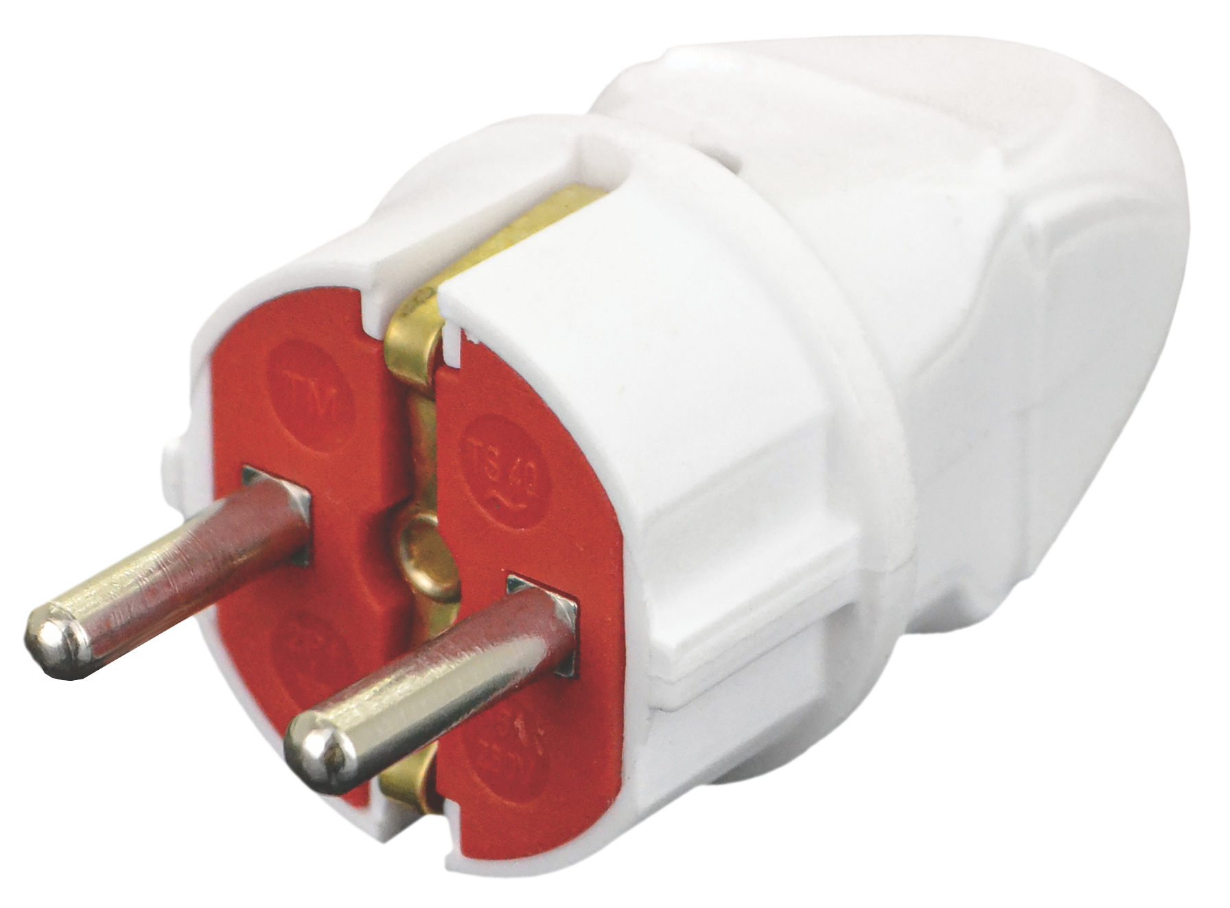 Вилка з/з, 16А, з вимикачем, біла, SETEL (B1141)