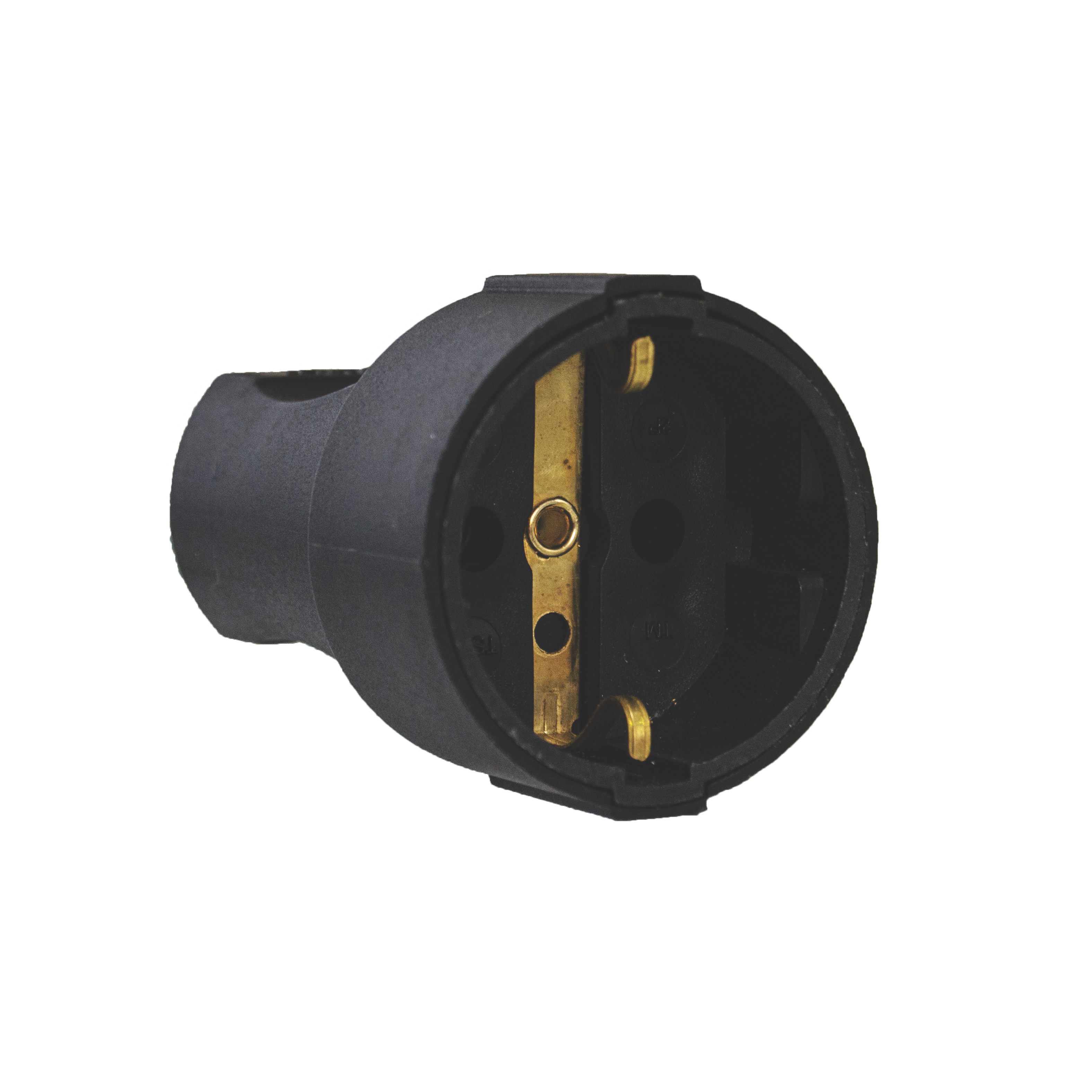 Розетка з/з, 16А, чорна, AY-KA, (79 117 00)