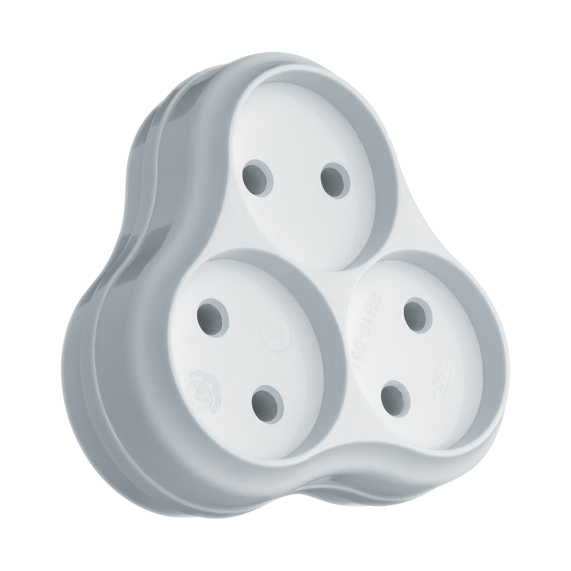 Розгалужувач б/з, 3 гнiзда, круглий, 16А (РВ16 - 031)