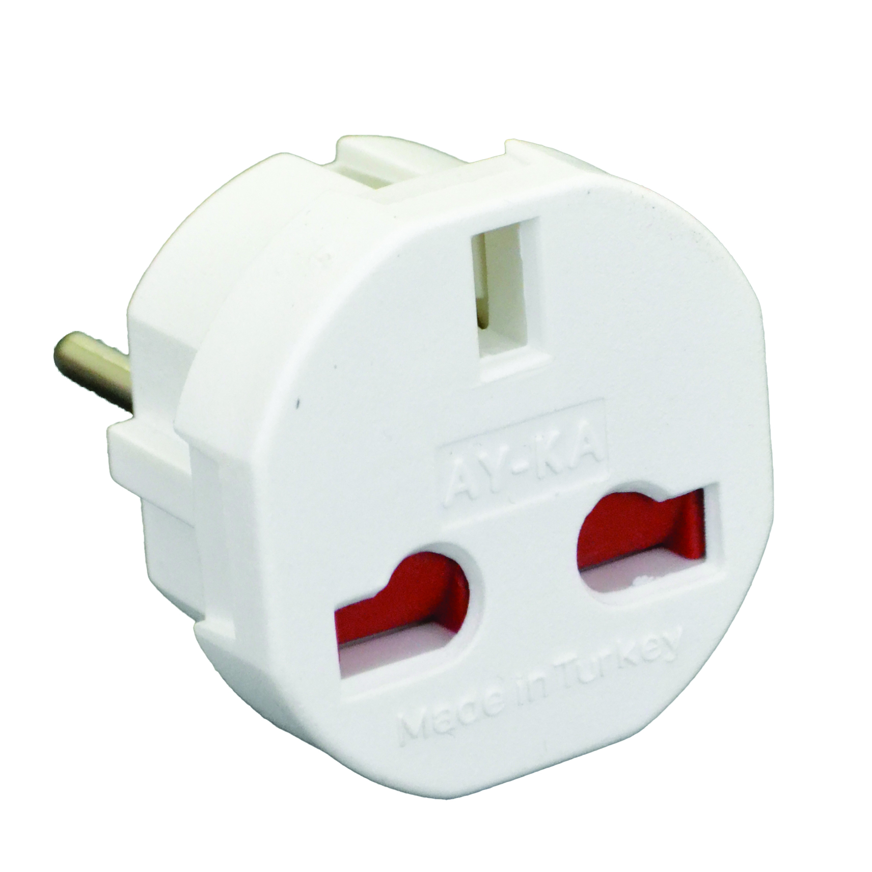 Адаптер "американка" 13А, білий, AY-KA, (77 141 00)