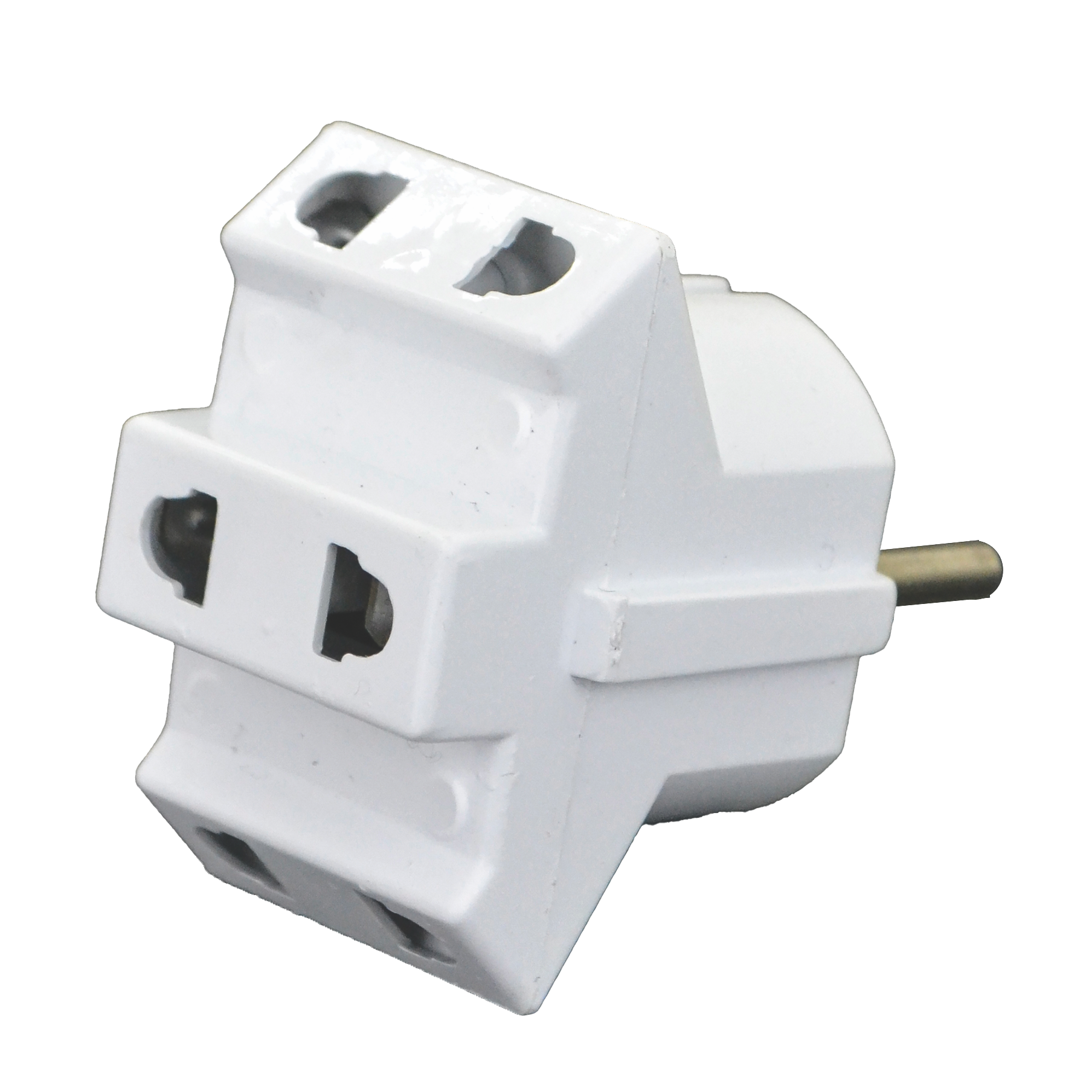 Трійник-розгалужувач б/з, 10А, білий, AY-KA, (77 147 00)