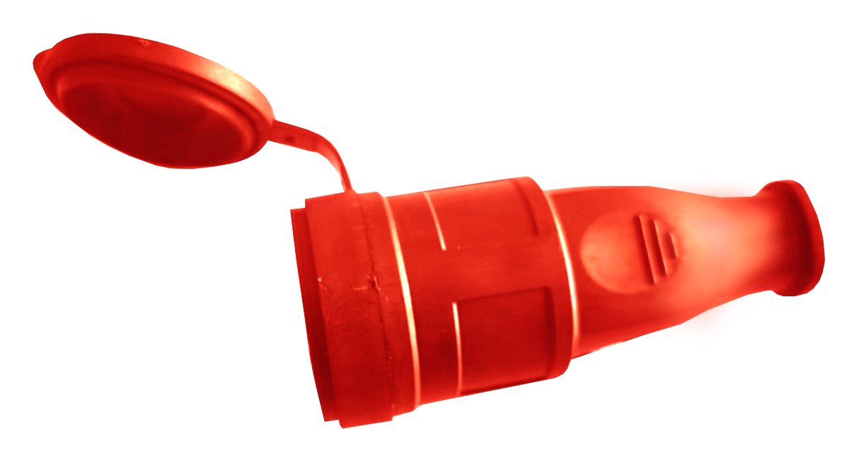 Розетка переносна з/з, 16А, каучук, (IP44), червона, MARSO