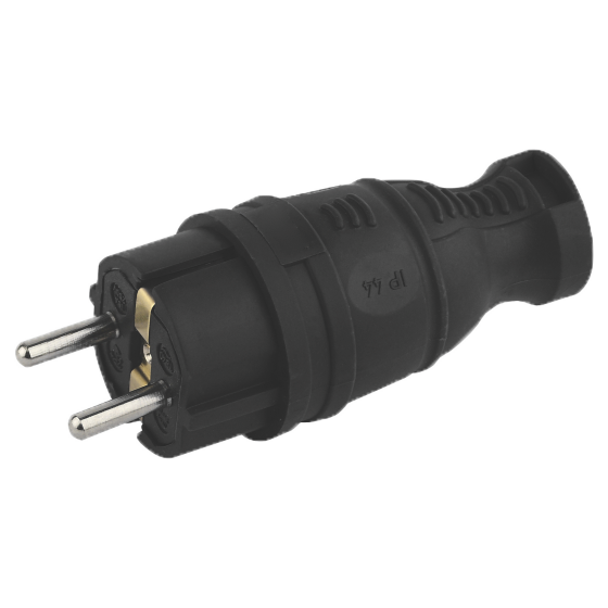 Вилка з/з, 16А, каучук, пряма, AY-KA, (55 115 00)