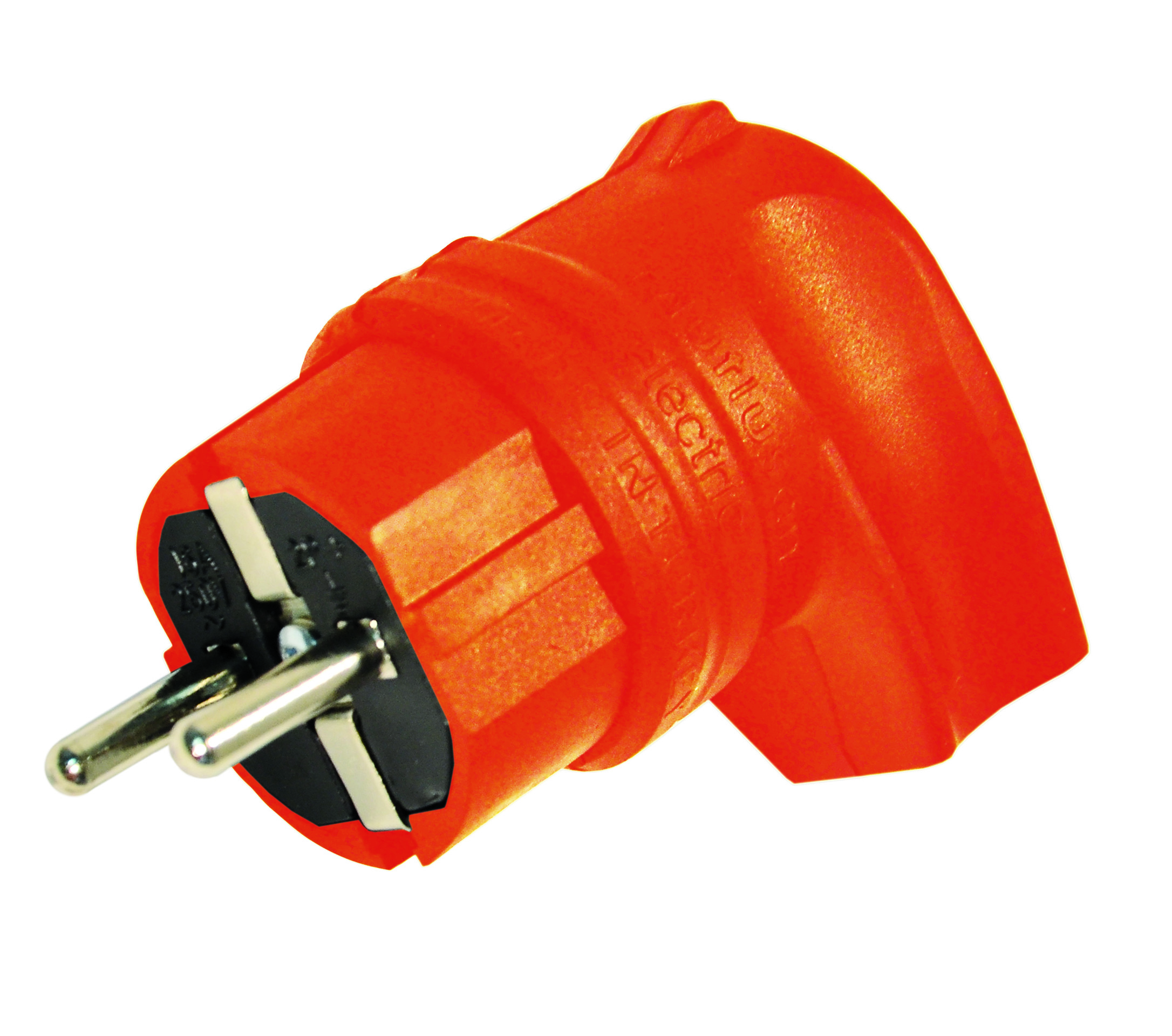 Вилка з/з, 16А, каучук, Г-подібна, помаранчева, Mutlusan (010 083 300327)