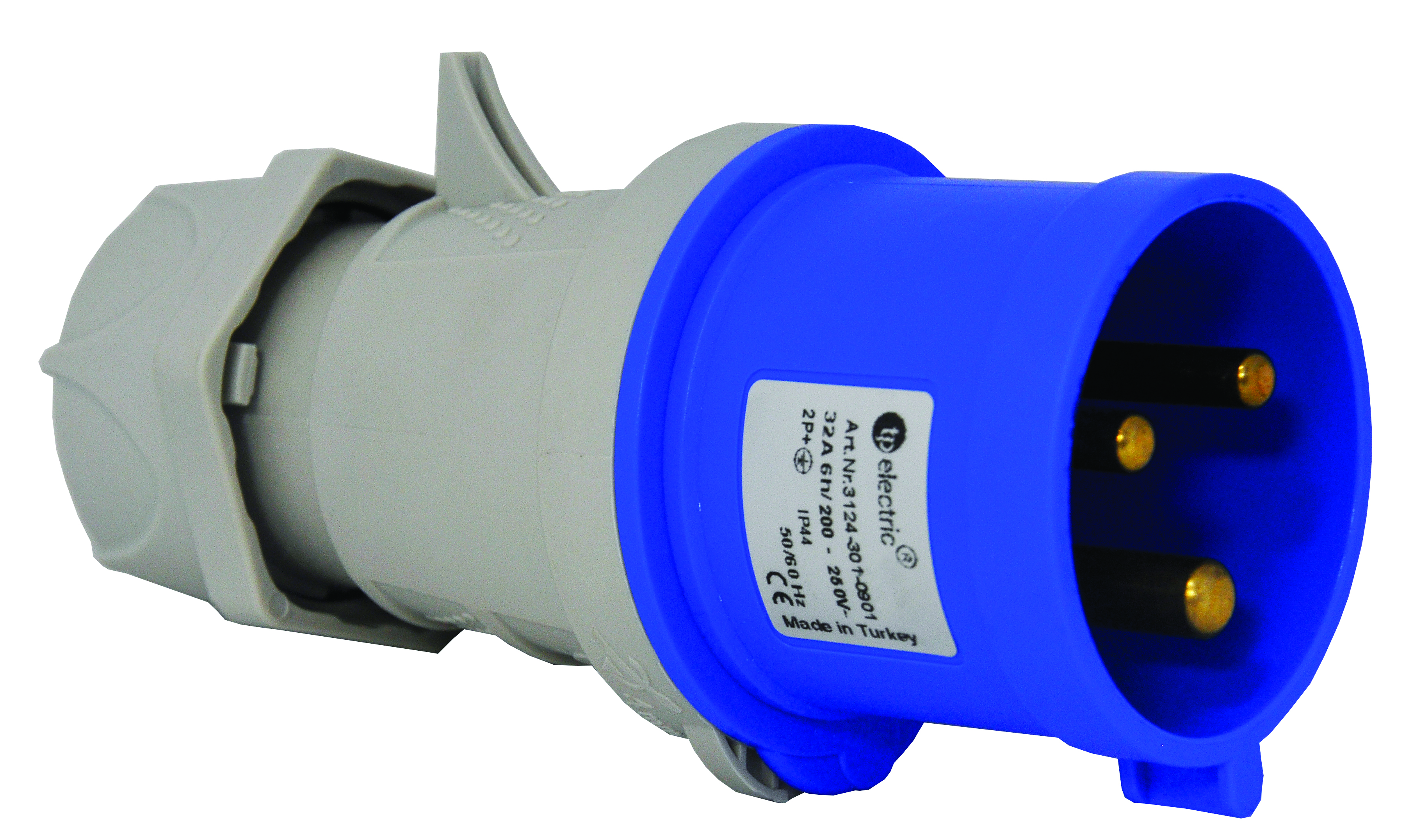Вилка силова 16А/3 (2Р+РЕ) IP44, TP electric (3120-301-0901)