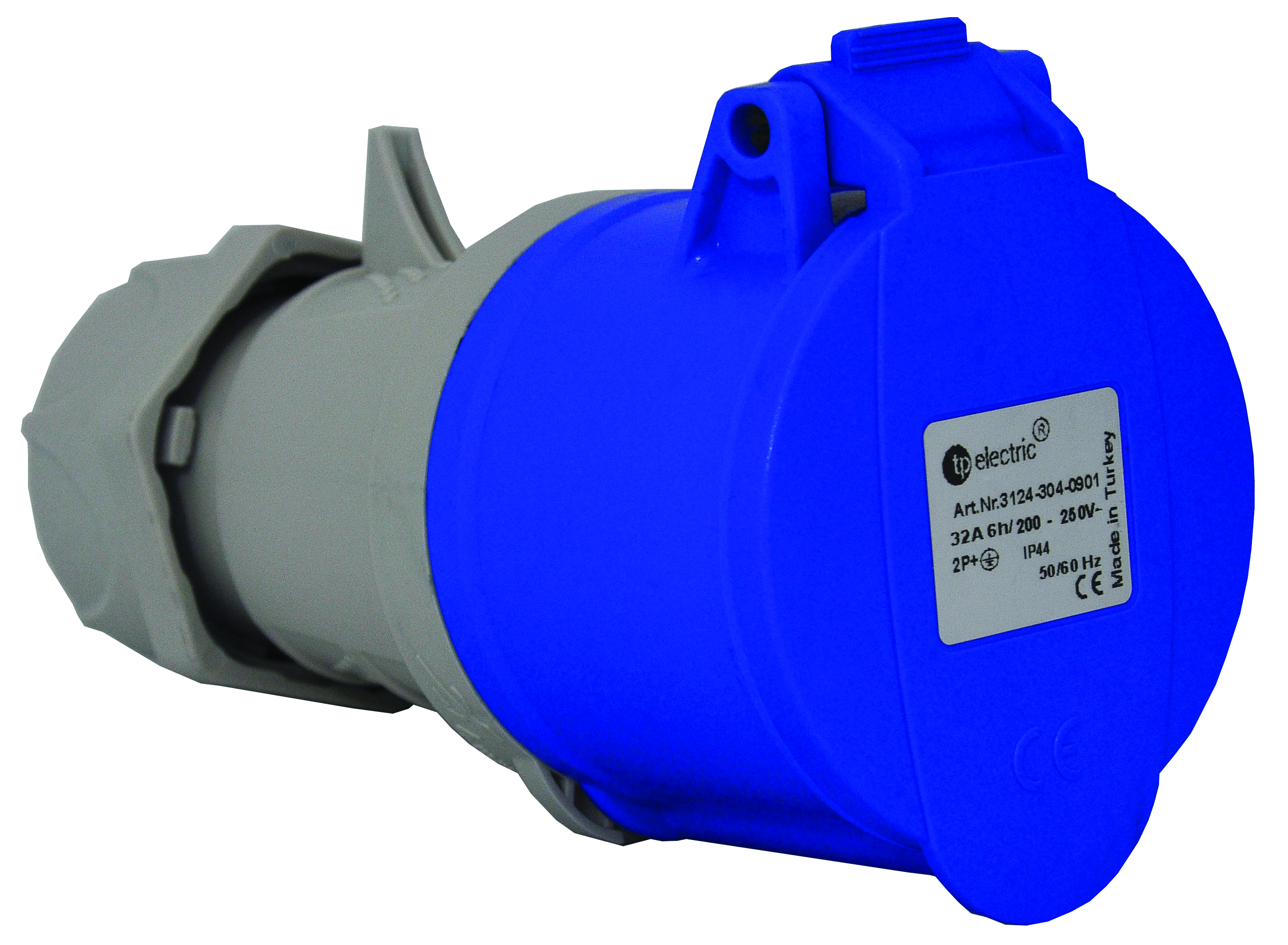 Розетка силова 16А/3 (2Р+РЕ) IP44, TP electric (3120-304-0901)