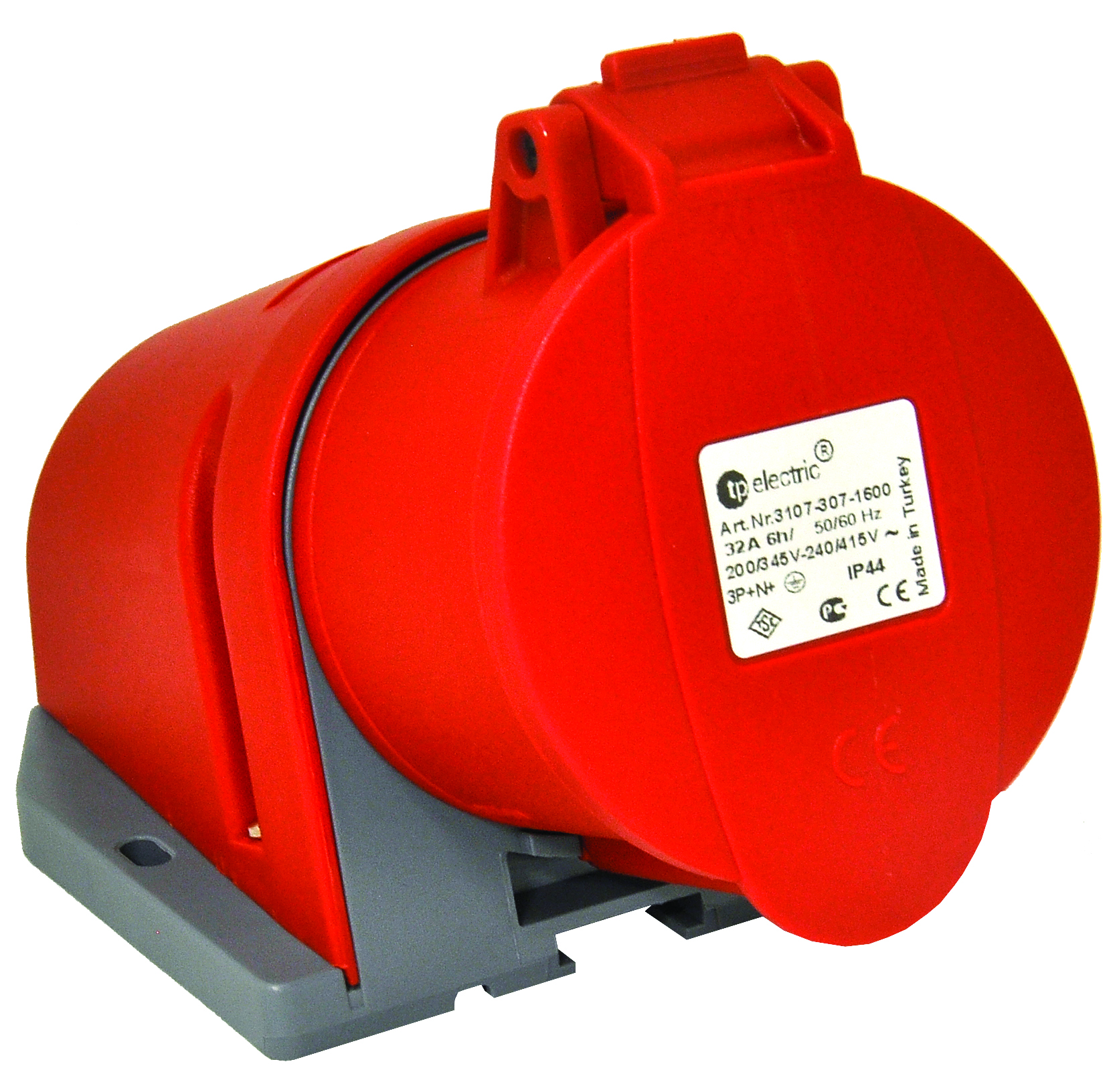 Розетка силова настінна 16А/5 (3Р+N+РЕ) IP44, TP electric (3105-307-1600)