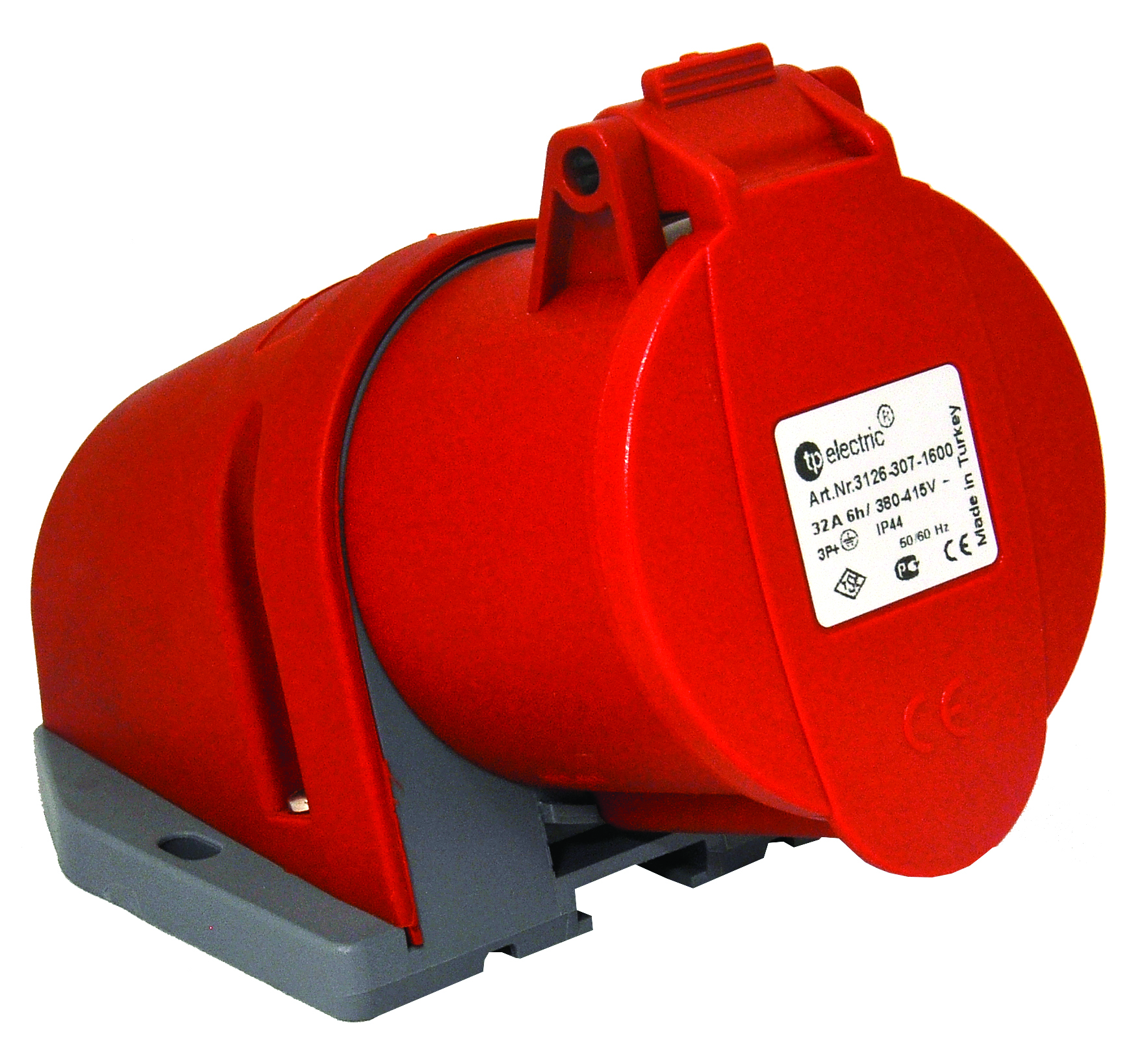 Розетка силова настінна 32А/4 (3Р+РЕ) IP44, TP electric (3126-307-1600)