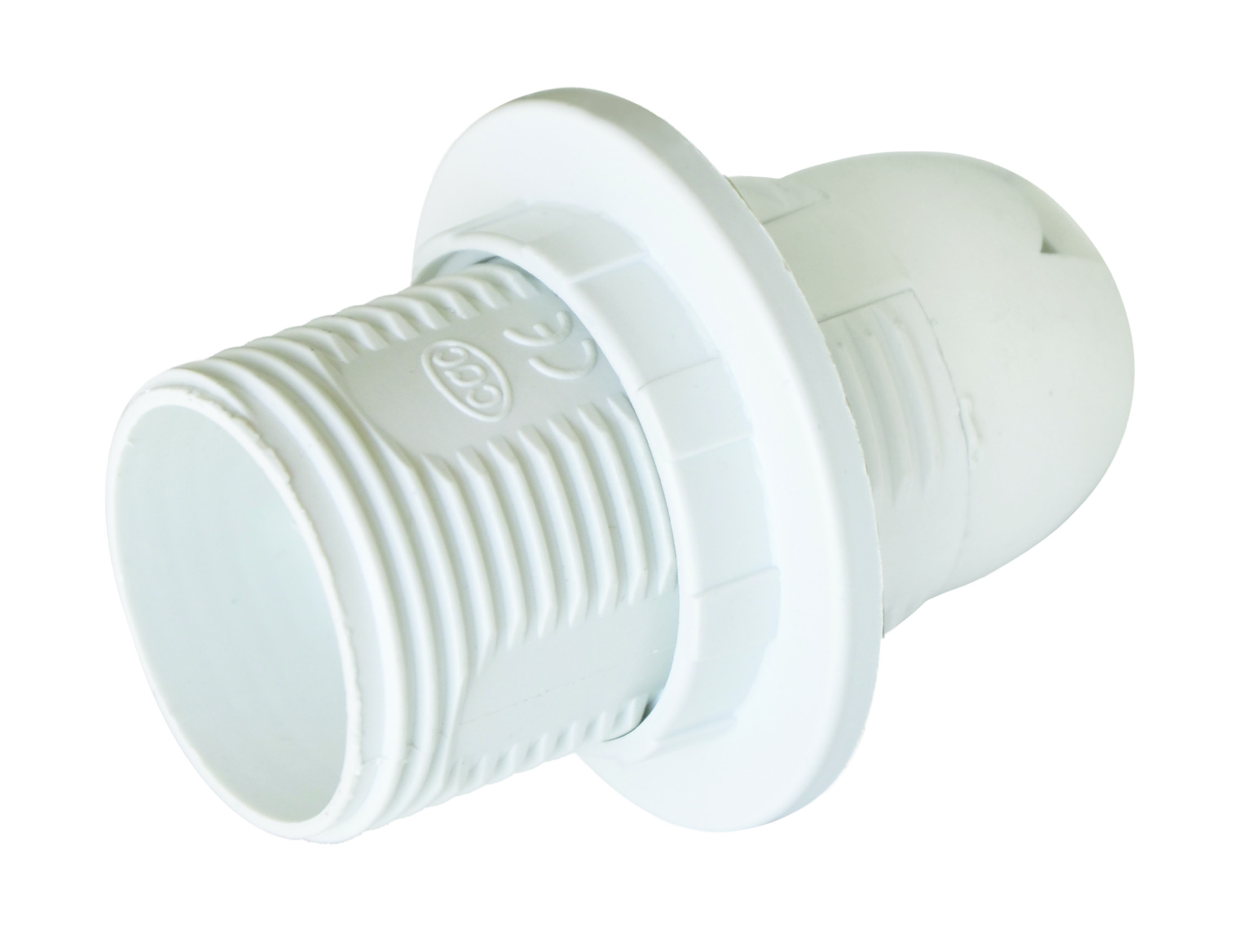 Патрон E14 люстровий, білий, пластик