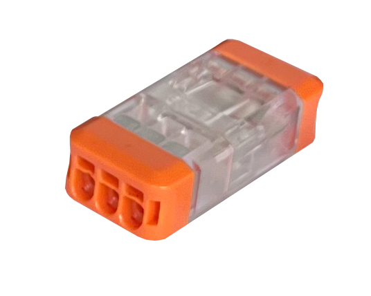 Клема з’єднувальна універсальна двостороння самозажимна 3/3 отвори