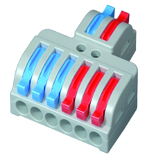 Клема з’єднувальна унів. двостороння 2/6 отвори