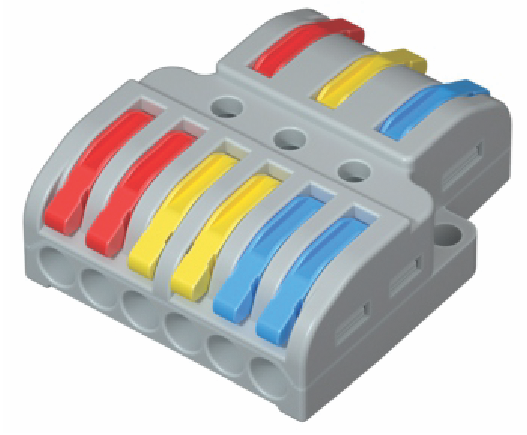 Клема з’єднувальна унів. двостороння 3/6 отвори