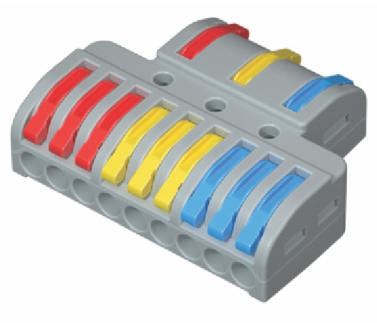 Клема з’єднувальна унів. двостороння 3/9 отвори
