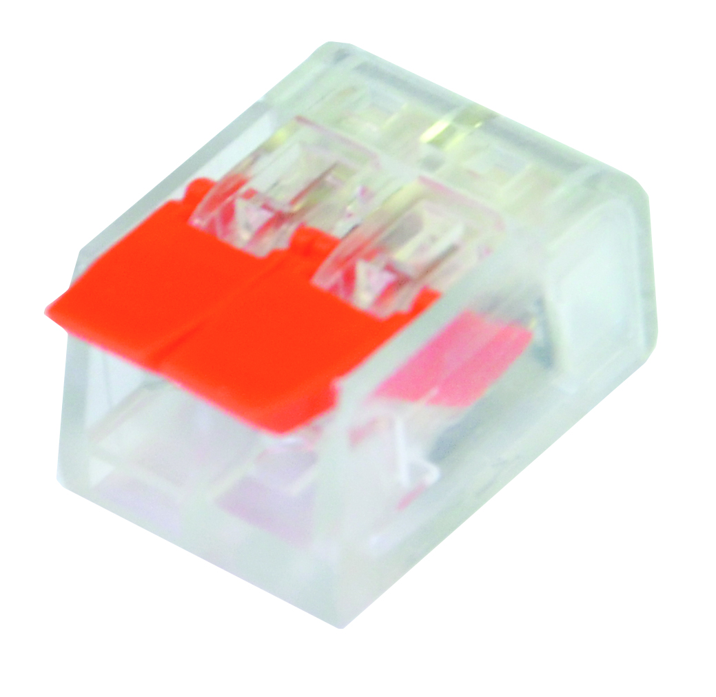 Клема з’єднувальна універсальна прозора 2 отвори