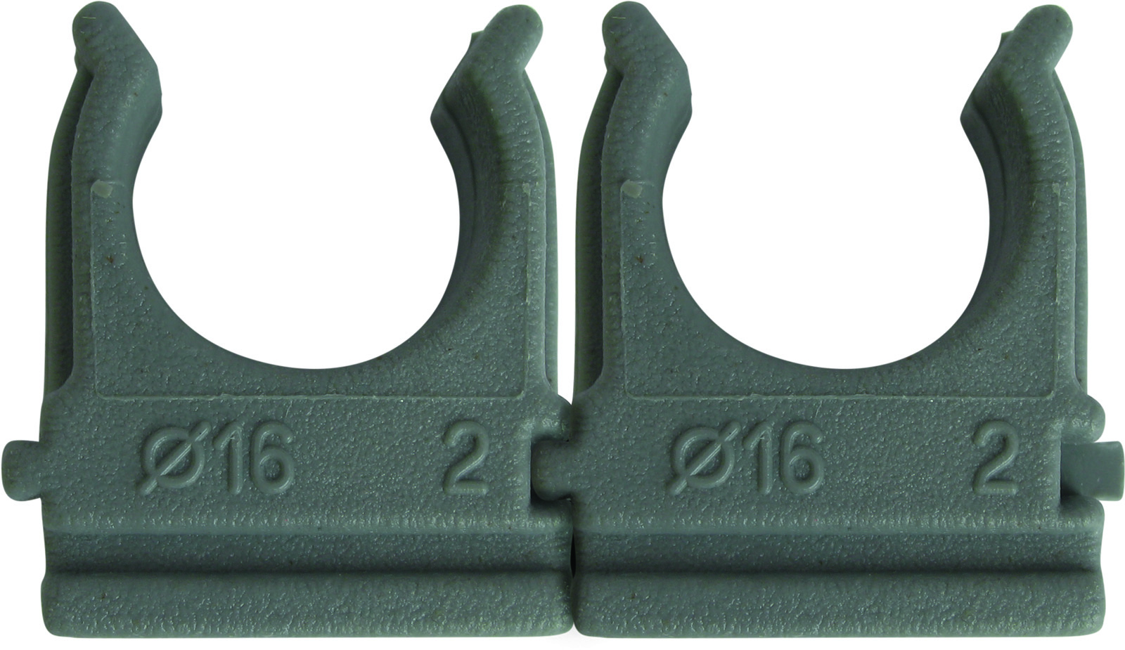 Хомут-кліпси для гофротруби d 16 мм, сірі, (100шт)