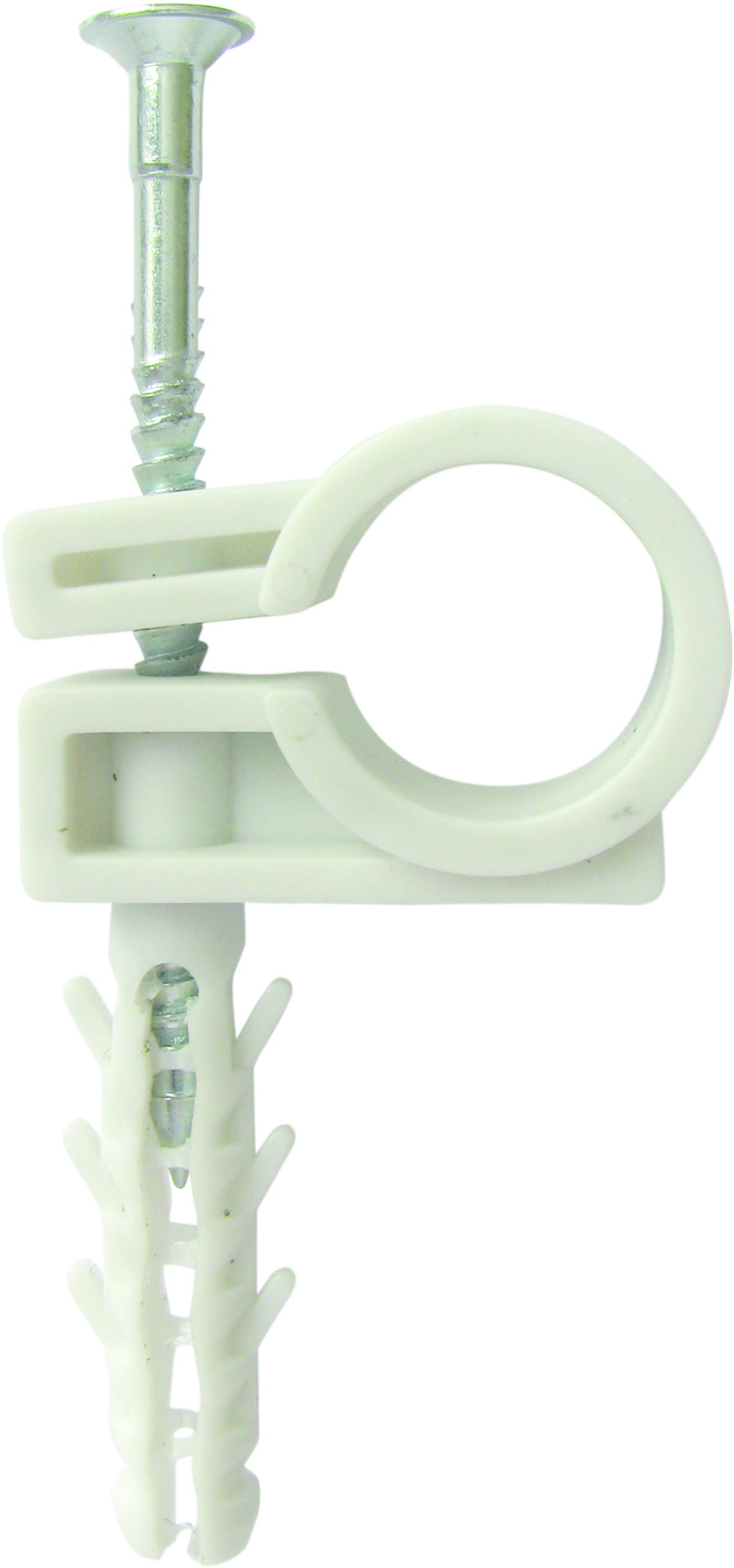 Обойми для труб і кабелю D15-16 з шурупом, білі, (50шт)