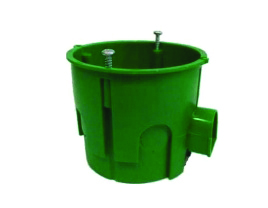 Коробка д/уст. розеток/вимик., бетон/цегла, D68, h 60мм, "е", наборна, зелена