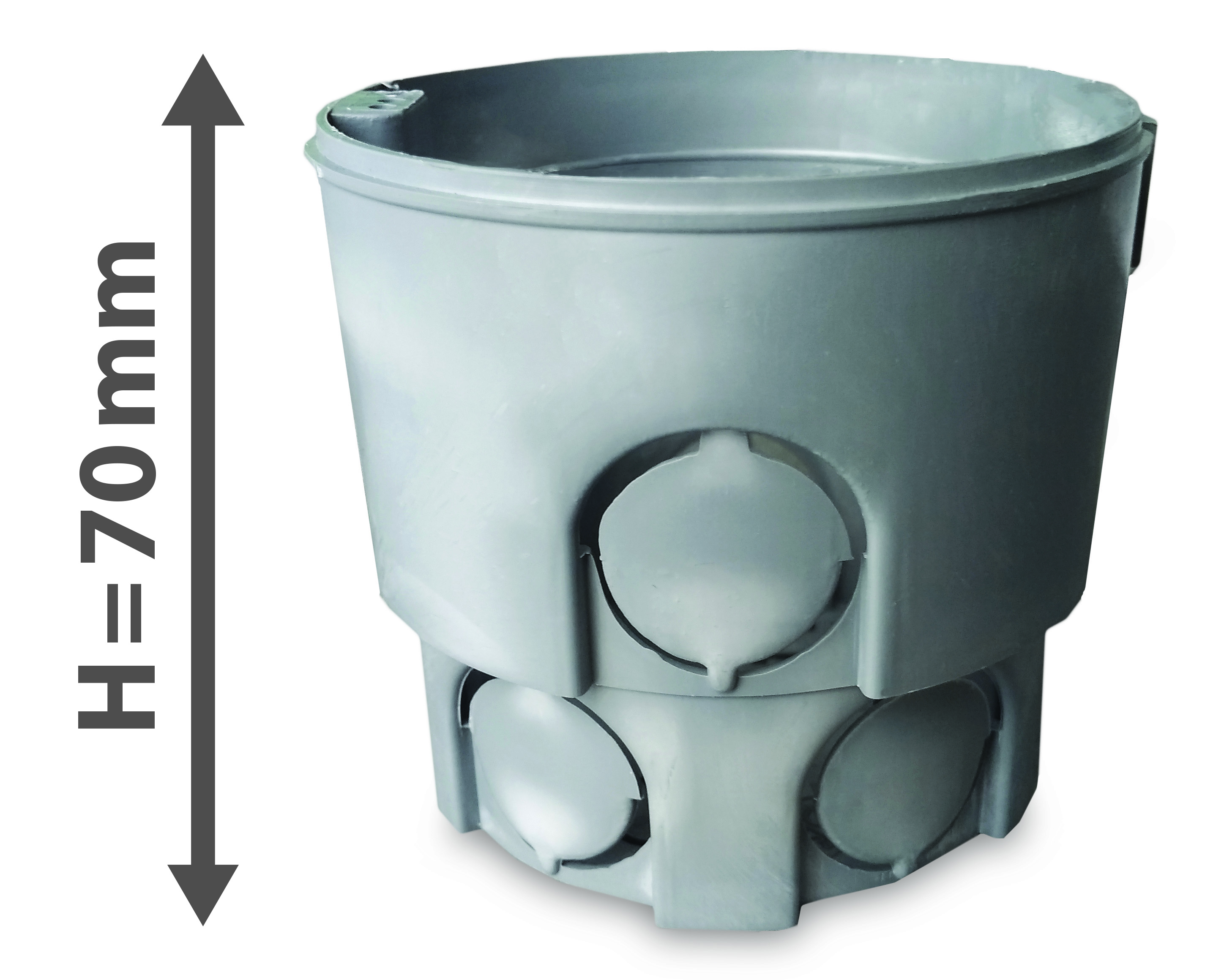 Коробка для бетону і цегли d70, h45мм, негорюча, Україна